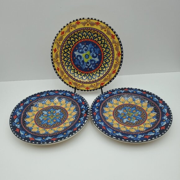 Williams Sonoma Sicily Salad Plates Multicolored 9" Luncheon Display Plates - Picture 1 of 6